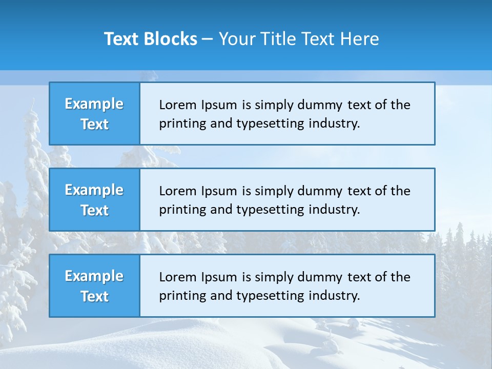 Mountain Freeze Shadow PowerPoint Template