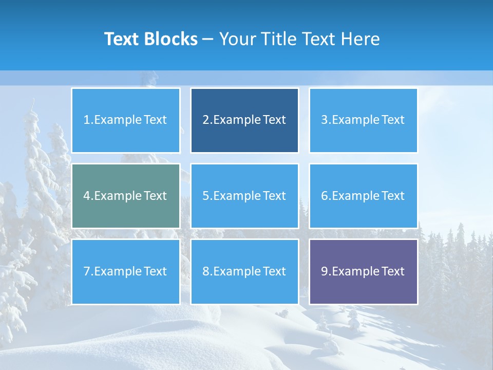 Mountain Freeze Shadow PowerPoint Template