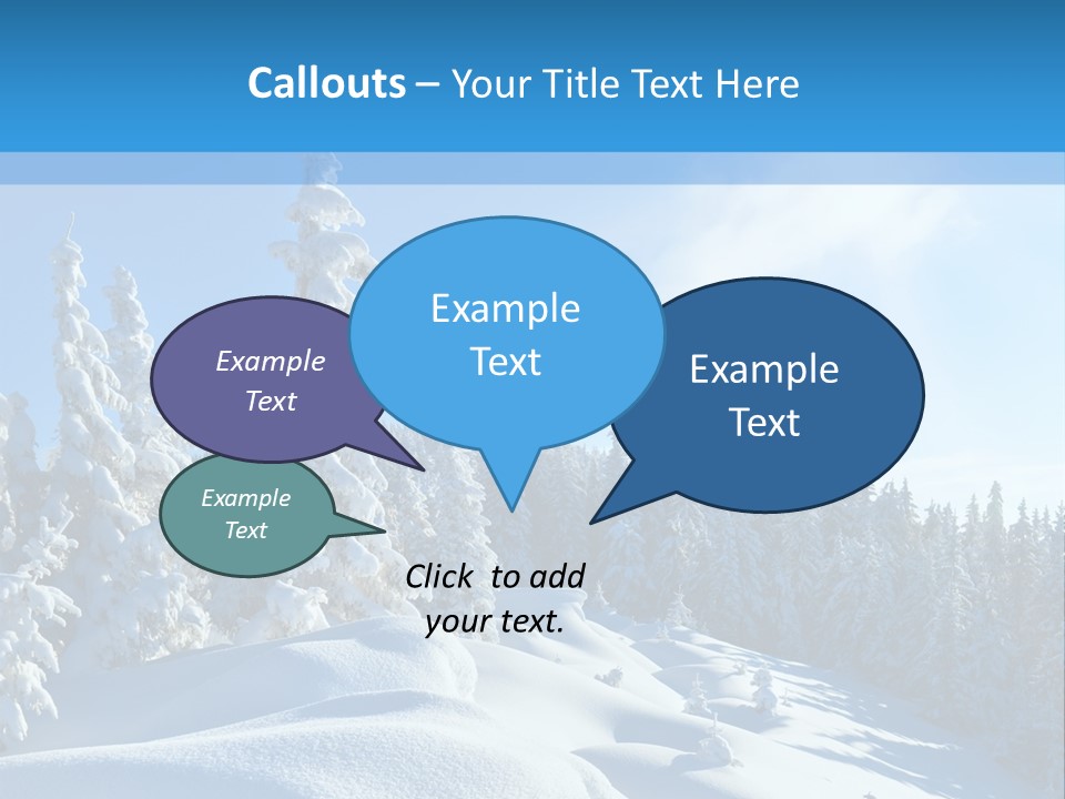Mountain Freeze Shadow PowerPoint Template