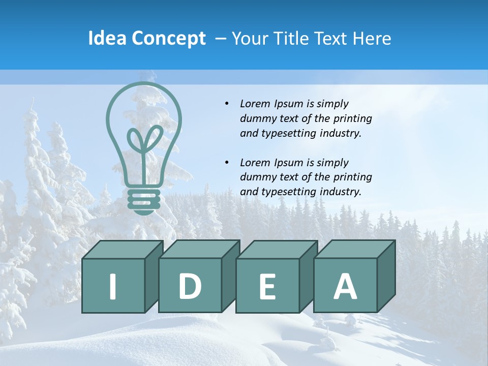 Mountain Freeze Shadow PowerPoint Template