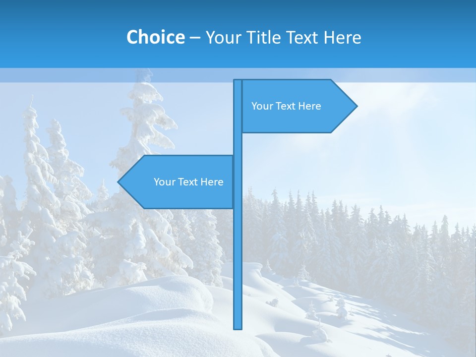 Mountain Freeze Shadow PowerPoint Template