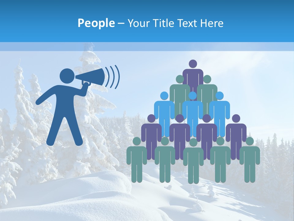 Mountain Freeze Shadow PowerPoint Template