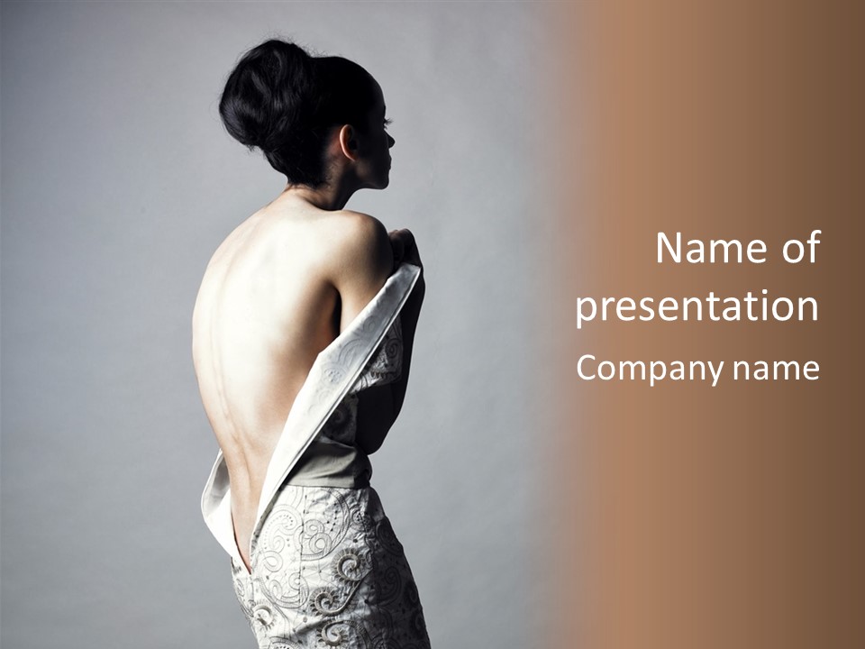 Romantic Skin Dress PowerPoint Template