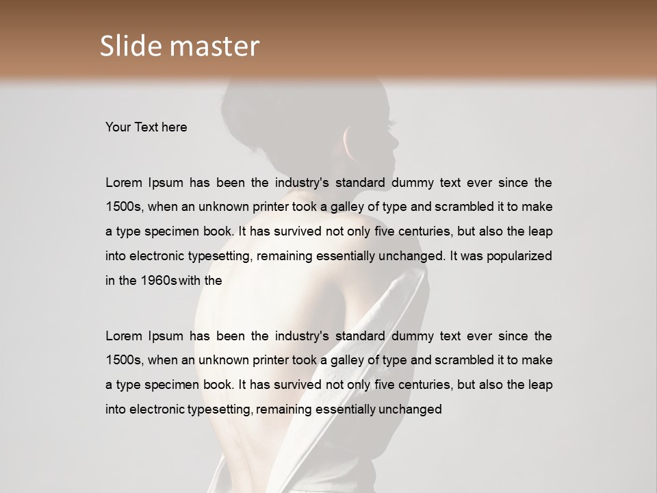 Romantic Skin Dress PowerPoint Template