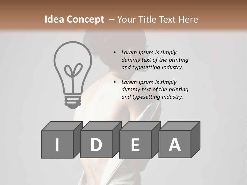 Romantic Skin Dress PowerPoint Template