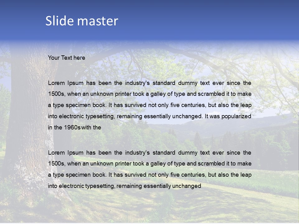Sumava Mountainous Countryside PowerPoint Template