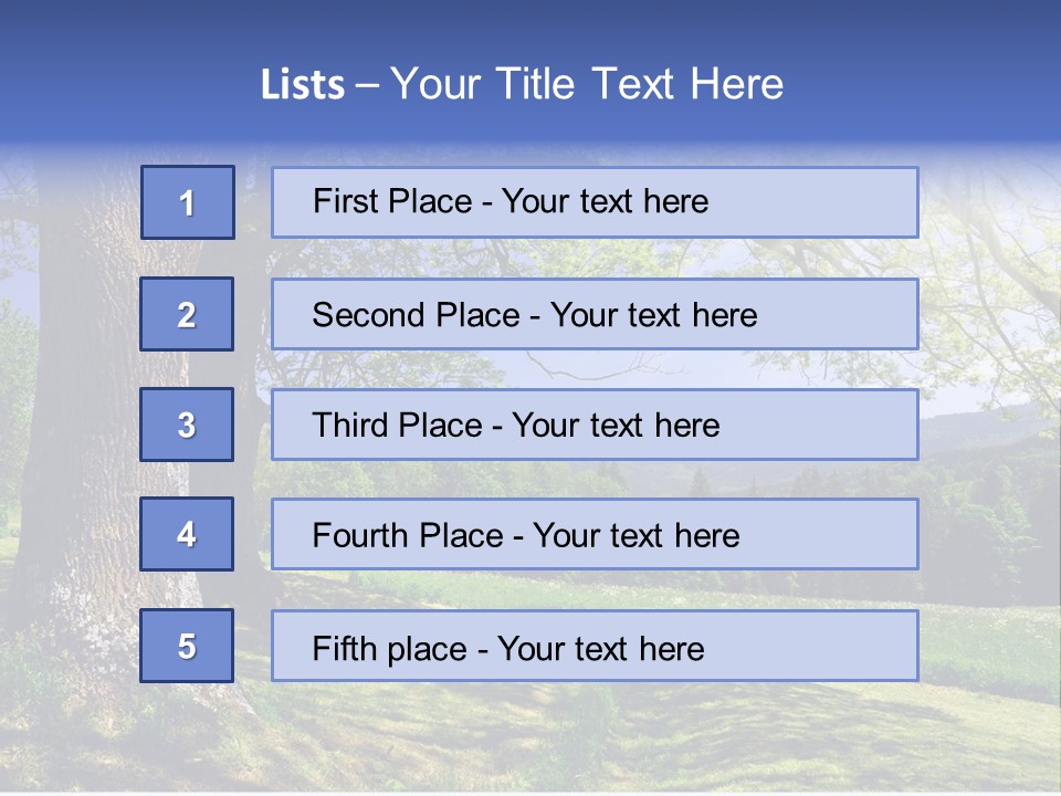 Sumava Mountainous Countryside PowerPoint Template