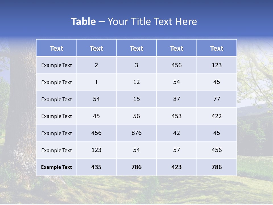 Sumava Mountainous Countryside PowerPoint Template