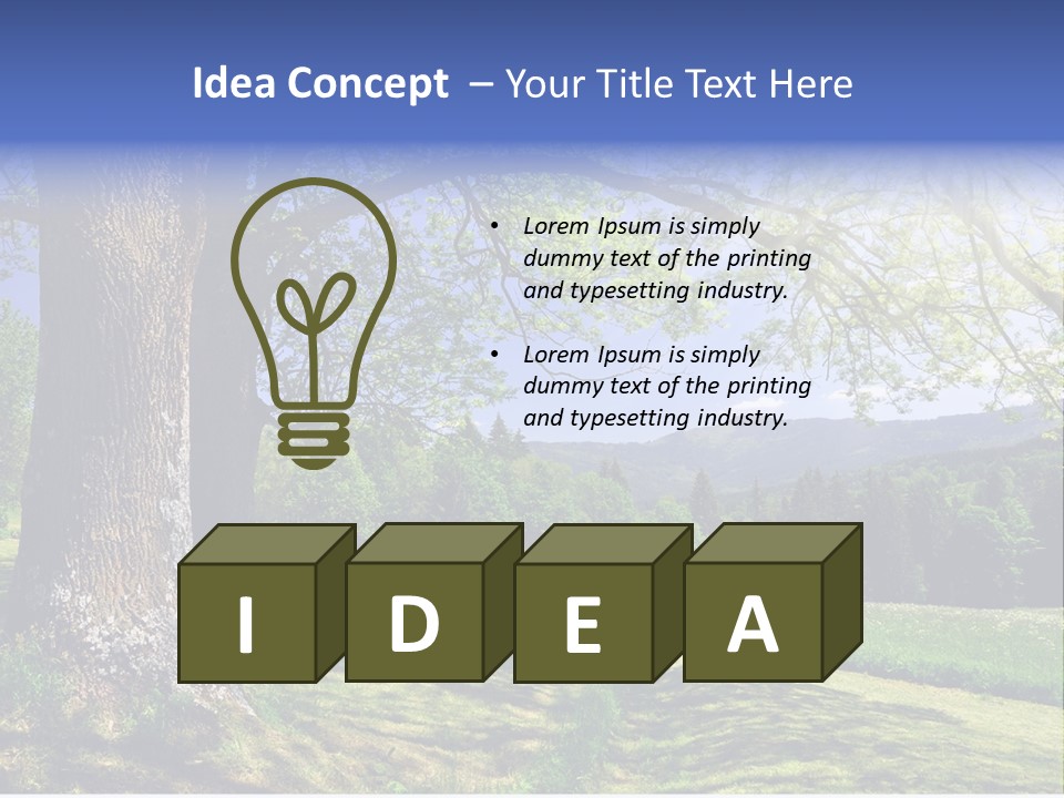 Sumava Mountainous Countryside PowerPoint Template