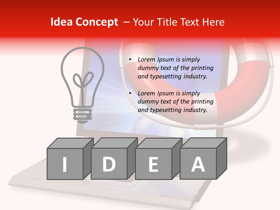 Lifesaver Antivirus Concept PowerPoint Template