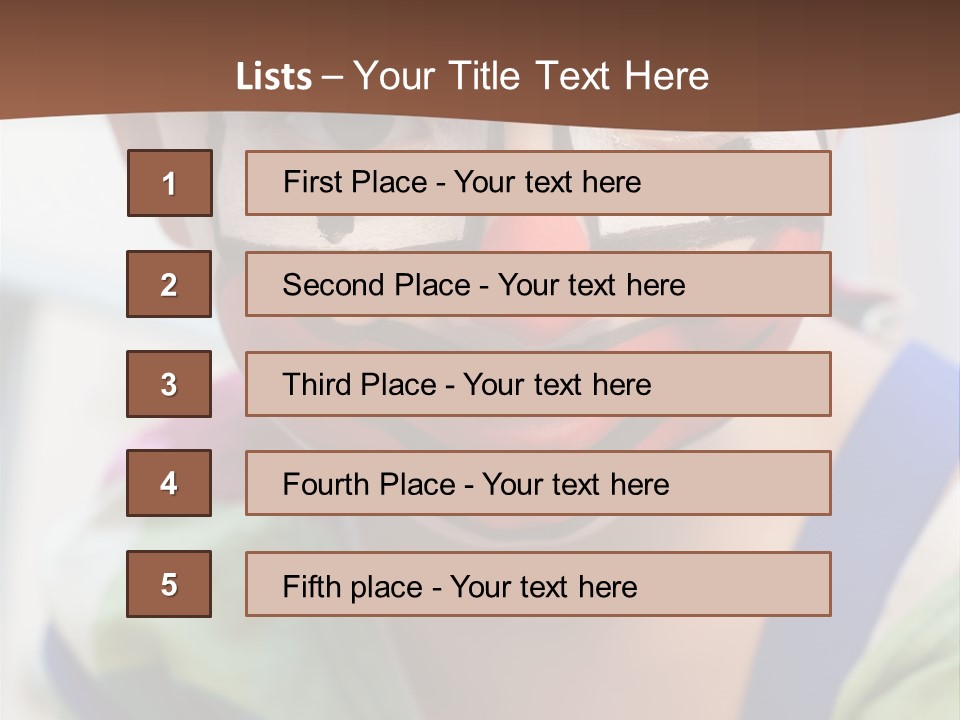 Human Face Entertainment Preschool PowerPoint Template