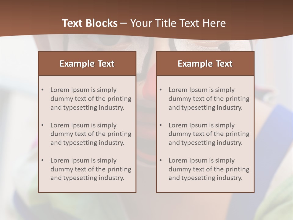 Human Face Entertainment Preschool PowerPoint Template