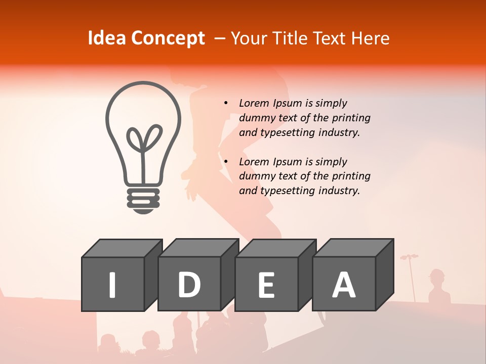 A Person Jumping A Skate Board In The Air PowerPoint Template