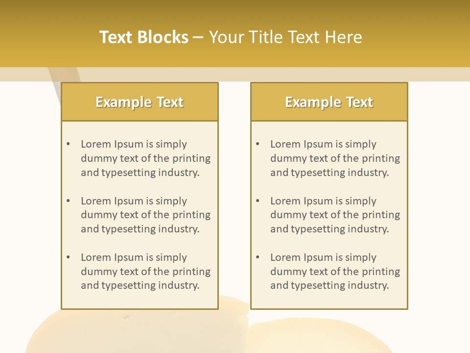 Piece Ingredient Parts PowerPoint Template
