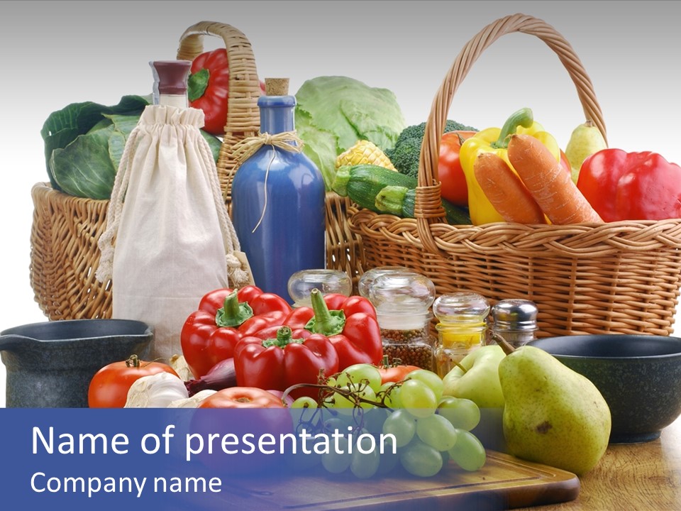 Yellow Tomato Grocery PowerPoint Template