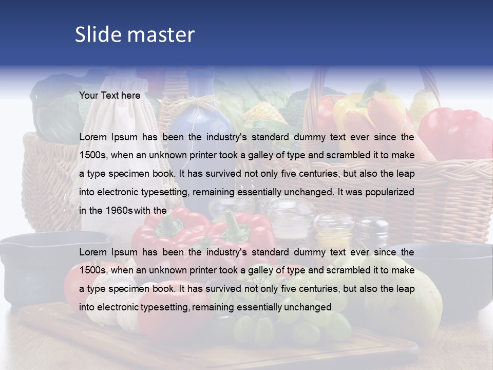 Yellow Tomato Grocery PowerPoint Template