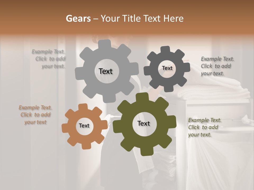 Cart Corridor Black PowerPoint Template