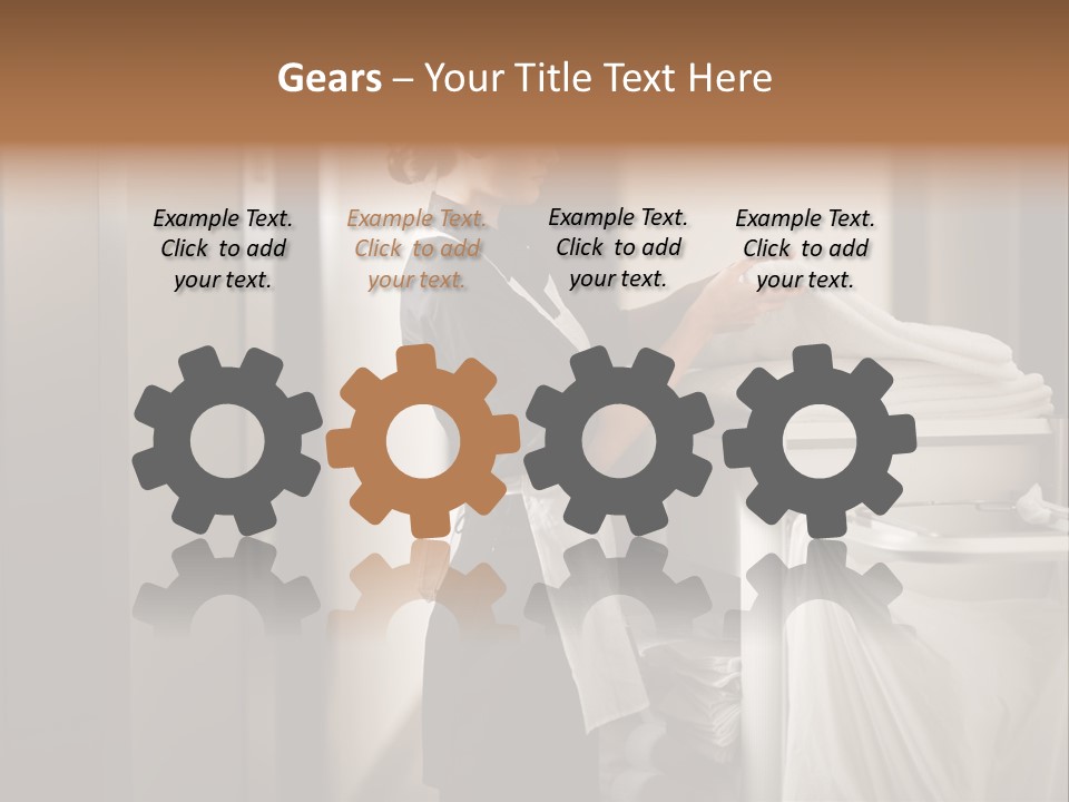 Cart Corridor Black PowerPoint Template