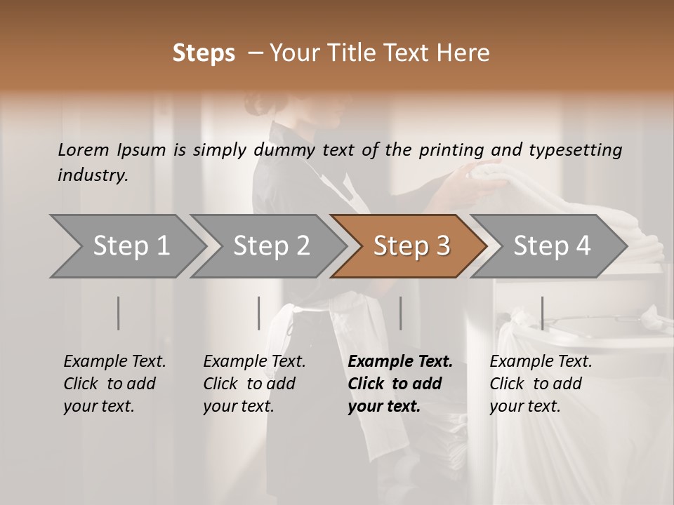 Cart Corridor Black PowerPoint Template