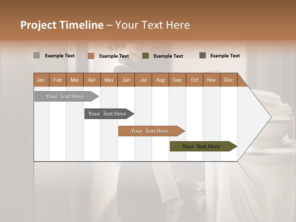 Cart Corridor Black PowerPoint Template