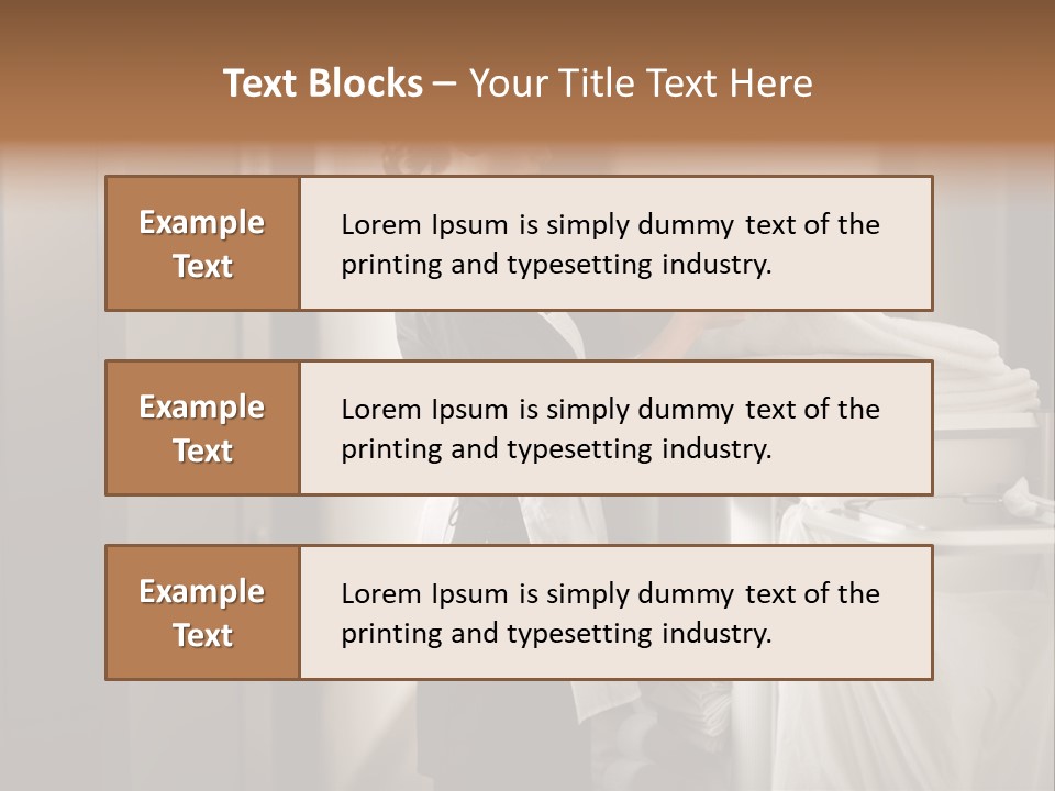 Cart Corridor Black PowerPoint Template