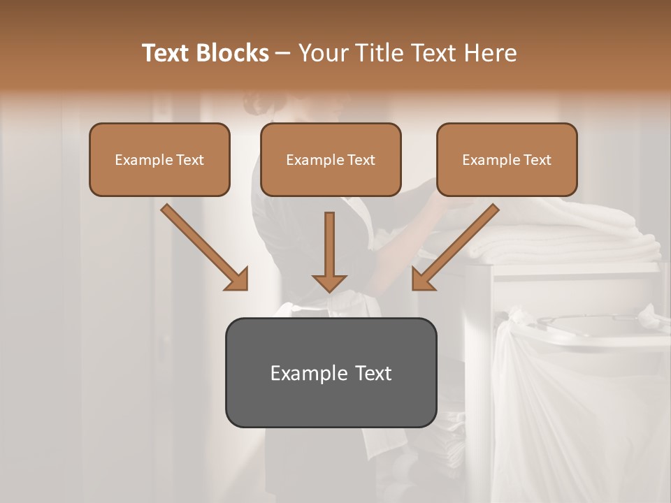Cart Corridor Black PowerPoint Template