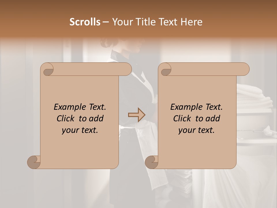 Cart Corridor Black PowerPoint Template