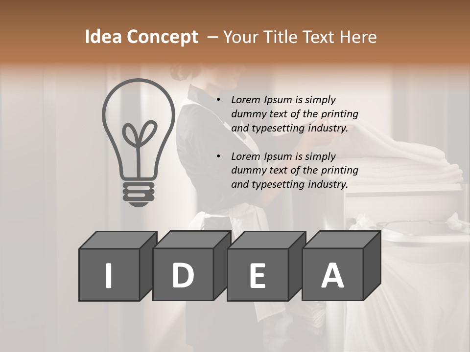 Cart Corridor Black PowerPoint Template