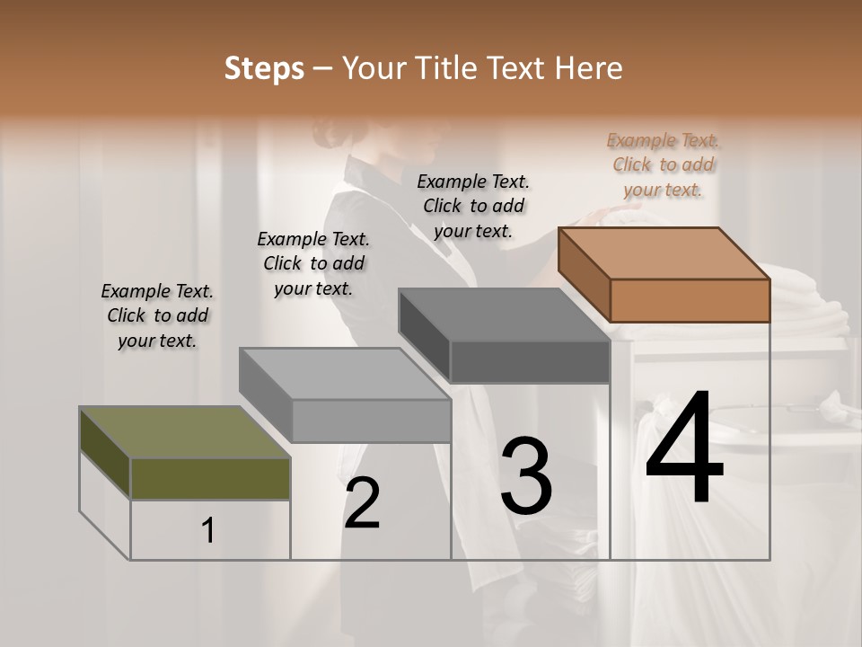 Cart Corridor Black PowerPoint Template