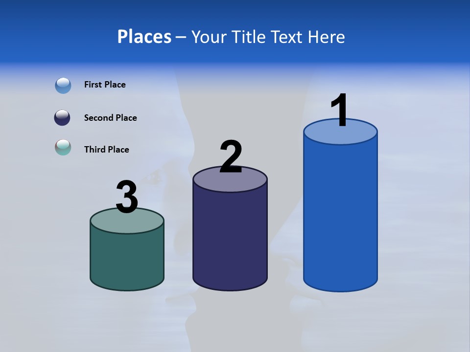 Female Moody Blue PowerPoint Template