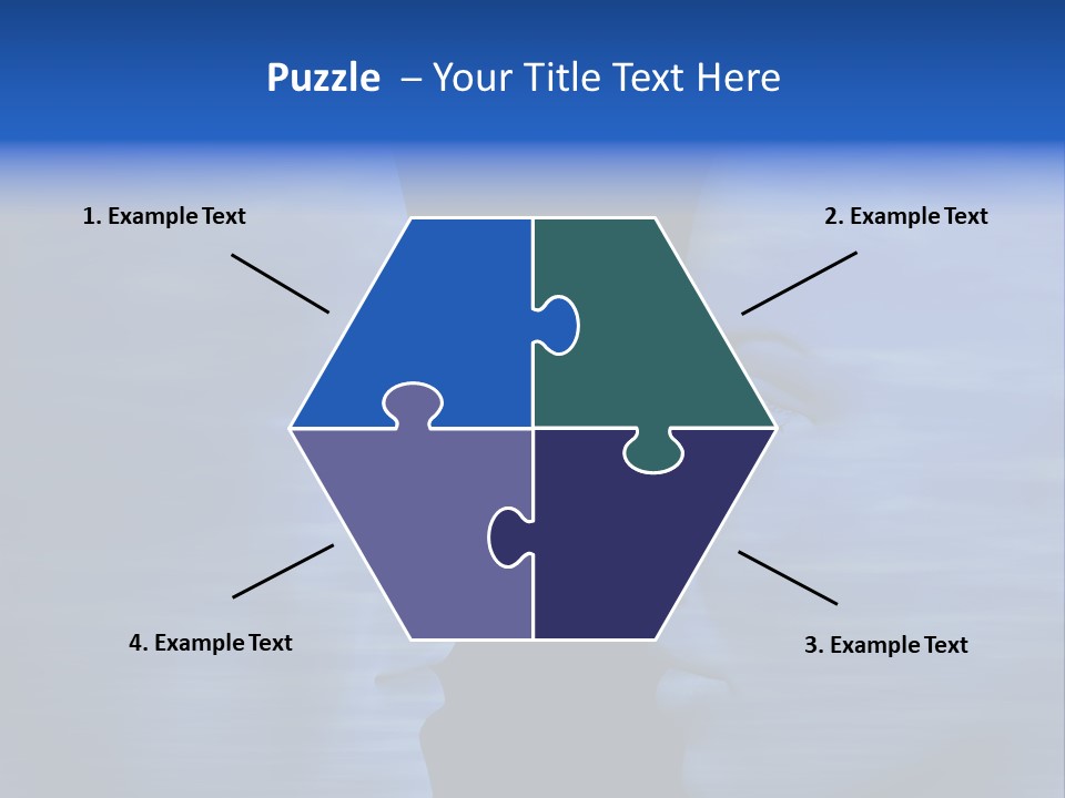 Female Moody Blue PowerPoint Template