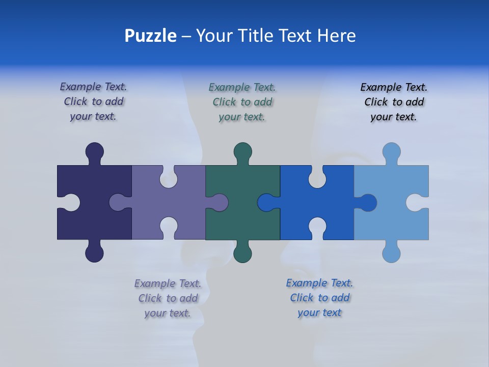 Female Moody Blue PowerPoint Template