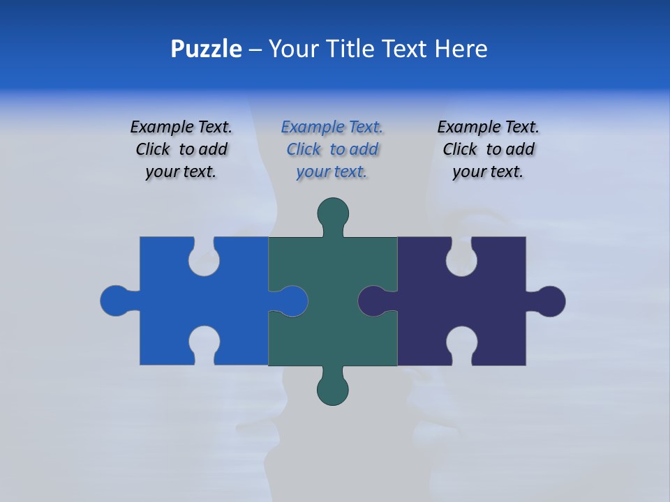 Female Moody Blue PowerPoint Template