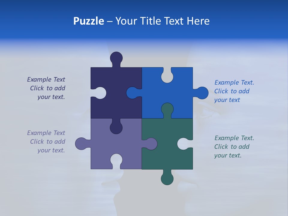 Female Moody Blue PowerPoint Template