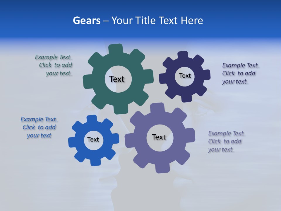 Female Moody Blue PowerPoint Template