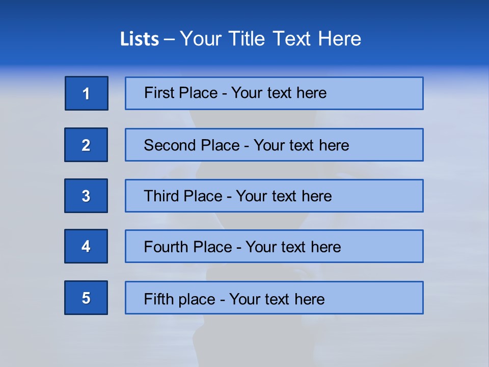 Female Moody Blue PowerPoint Template