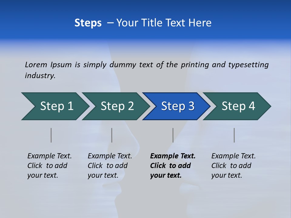 Female Moody Blue PowerPoint Template