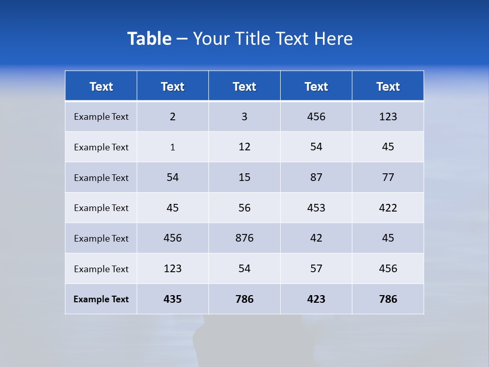 Female Moody Blue PowerPoint Template