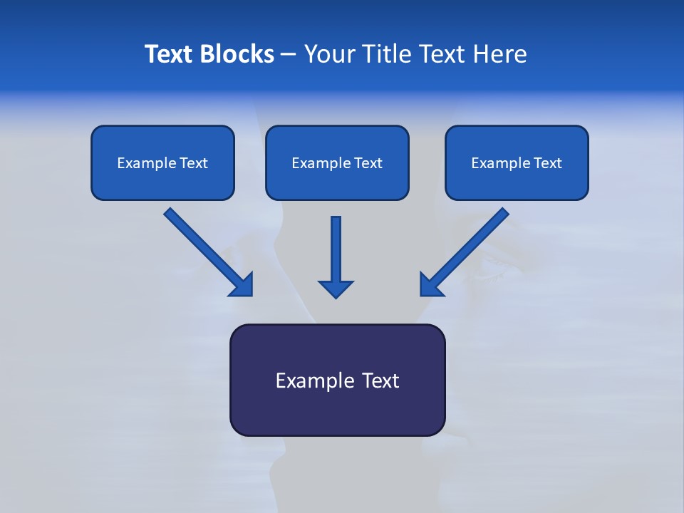 Female Moody Blue PowerPoint Template