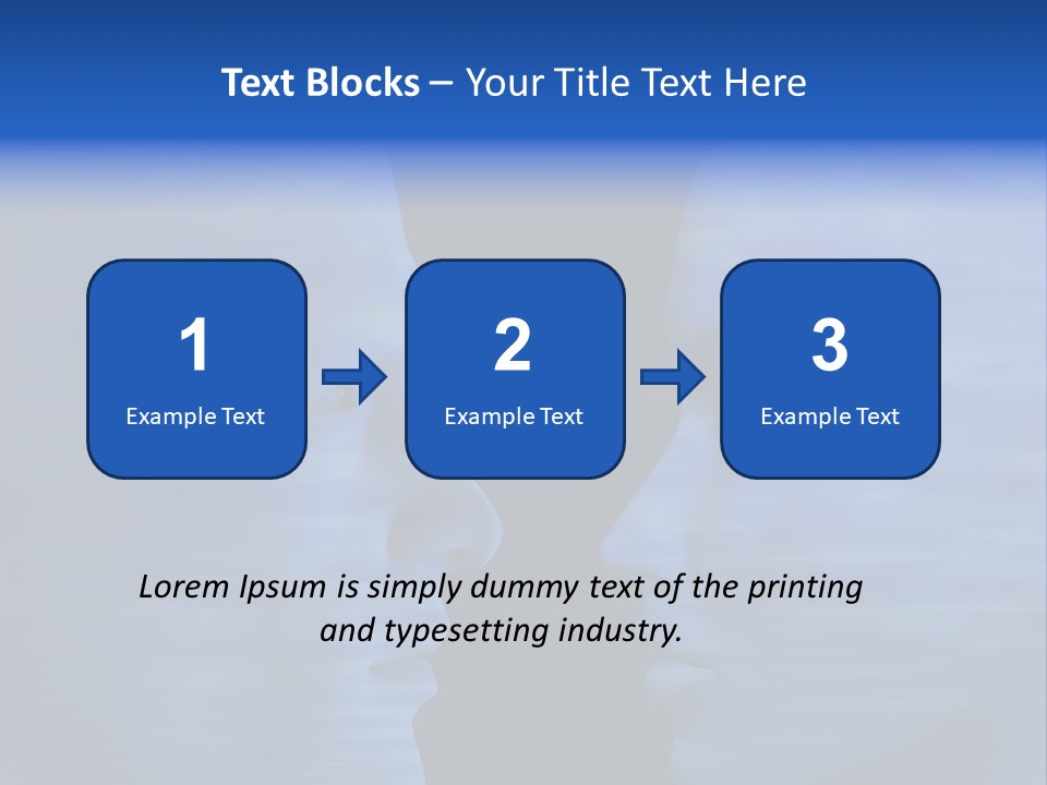 Female Moody Blue PowerPoint Template