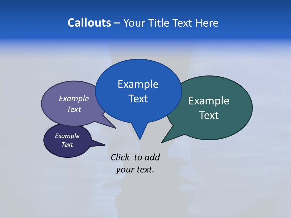 Female Moody Blue PowerPoint Template