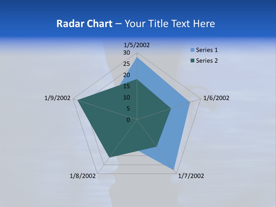 Female Moody Blue PowerPoint Template