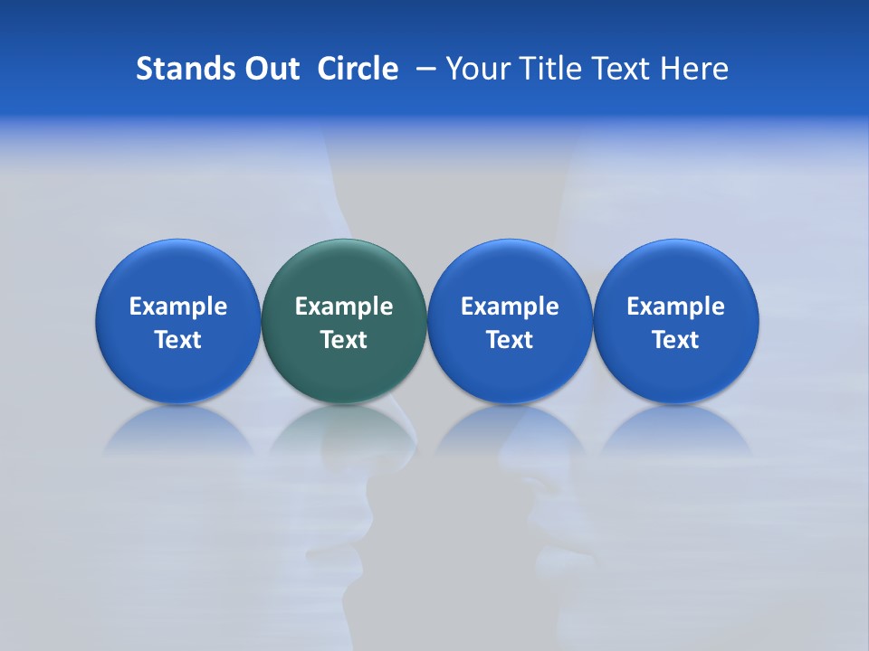 Female Moody Blue PowerPoint Template