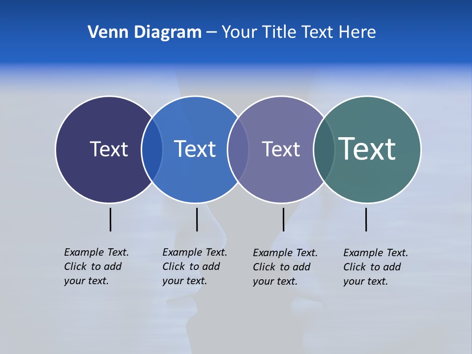 Female Moody Blue PowerPoint Template