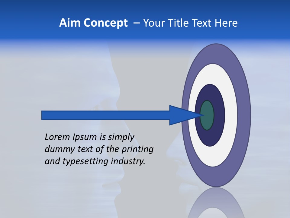 Female Moody Blue PowerPoint Template