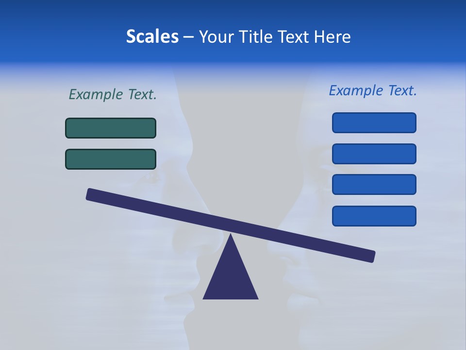Female Moody Blue PowerPoint Template