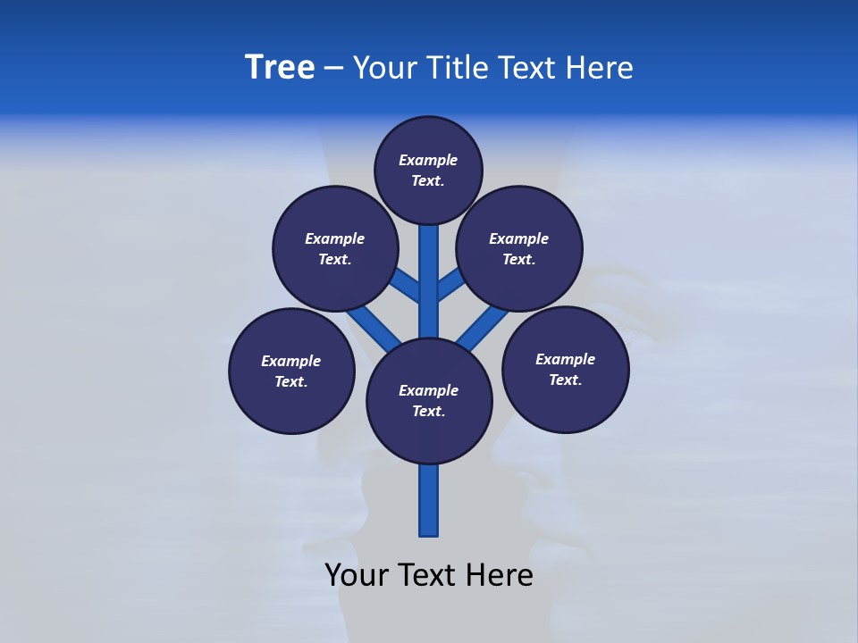 Female Moody Blue PowerPoint Template