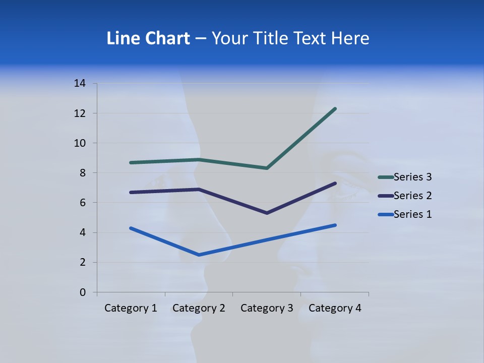 Female Moody Blue PowerPoint Template