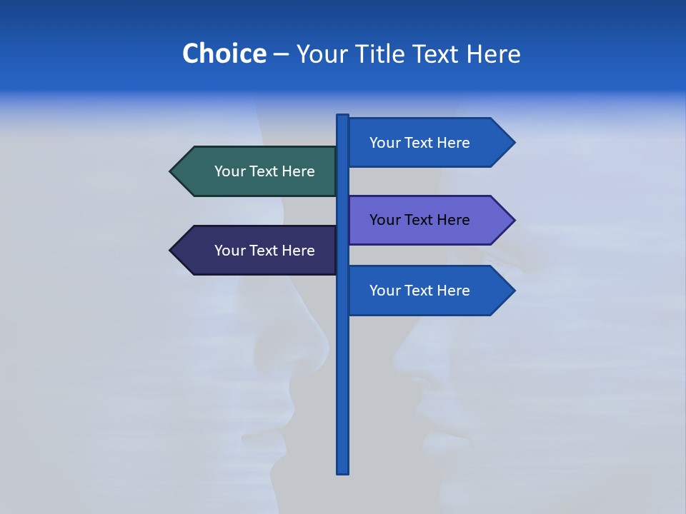 Female Moody Blue PowerPoint Template