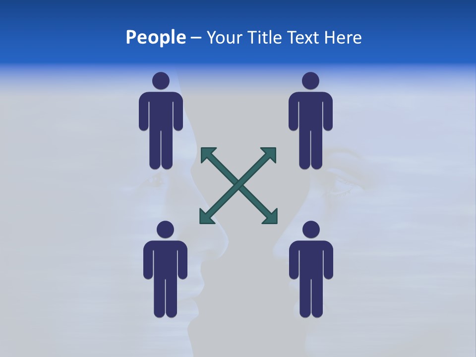 Female Moody Blue PowerPoint Template